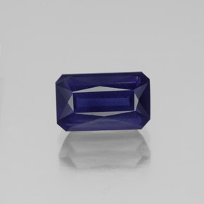 Iolita azul natural 1,51ct, corte esmeralda, VS-SI