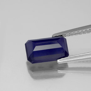 Iolita azul natural 1,51ct, corte esmeralda, VS-SI