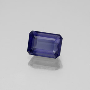 Iolita azul natural 1,02ct, corte esmeralda, VS