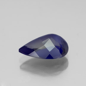 Iolita azul natural 1,85ct, formato de pêra, VS