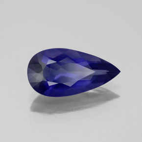 Iolita Violeta Azul Natural 1.60ct, Formato de pêra, VS