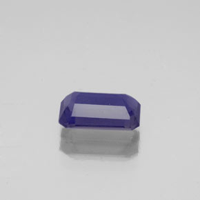 Iolita azul natural 0,83ct, corte esmeralda, VS
