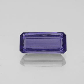 Iolita azul natural 1,26ct, corte esmeralda, VS-SI