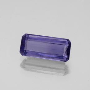 Iolita azul natural 1,26ct, corte esmeralda, VS-SI
