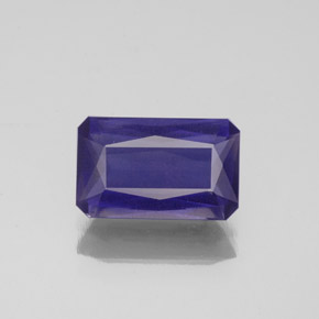 Iolita azul natural 1,48ct, corte esmeralda, VS