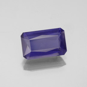 Iolita azul natural 1,48ct, corte esmeralda, VS