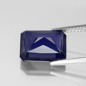 Iolita Violeta Azul Natural 4.04ct, Corte Esmeralda, VS