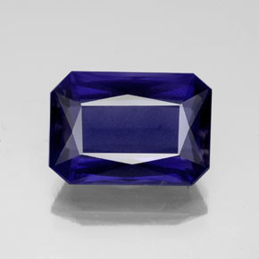 Iolita Violeta Azul Natural 4.84ct, Corte Esmeralda, VS-SI