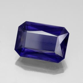 Iolita Violeta Azul Natural 4.84ct, Corte Esmeralda, VS-SI