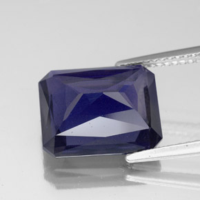 Iolita Violeta Azul Natural 5.55ct, Corte Esmeralda, VS-SI