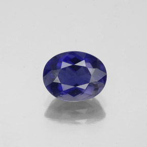 Iolita azul natural 1,37ct, corte oval, VS