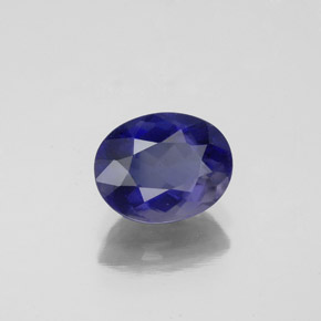 Iolita azul natural 1,37ct, corte oval, VS
