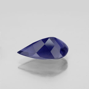 Iolita azul natural 2,27ct, formato de pêra, VS
