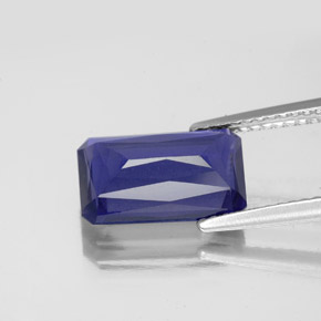 Iolita azul natural 2,80ct, corte esmeralda, VS