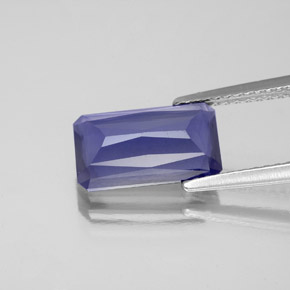 Iolita azul natural 2,10ct, corte esmeralda, VS