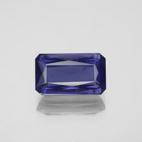 Iolita azul natural 2,65ct, corte esmeralda, SI