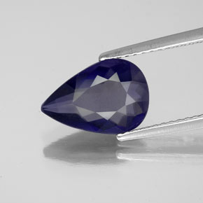 Iolita azul natural 2,00ct, formato de pêra, VS