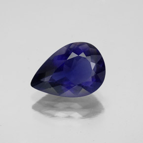 Iolita azul natural 2,25ct, formato de pêra, VS