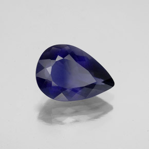 Iolita azul natural 2,25ct, formato de pêra, VS