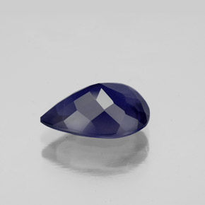 Iolita azul natural 2,25ct, formato de pêra, VS