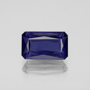 Iolita azul natural 2,66ct, corte esmeralda, VS-SI