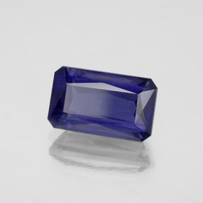 Iolita azul natural 2,66ct, corte esmeralda, VS-SI