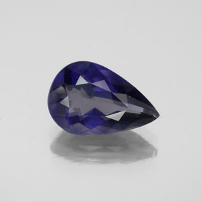 Iolita Violeta Azul Natural 2.22ct, Formato de pêra, VS