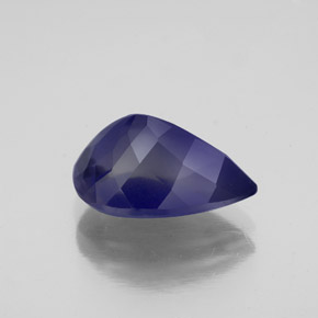 Iolita azul natural 2,98ct, formato de pêra, VS