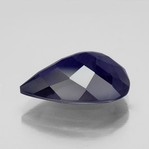 Iolita azul natural 5,08ct, formato de pêra, VS-SI