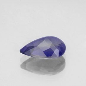 Iolita azul natural 1,43ct, formato de pêra, VS