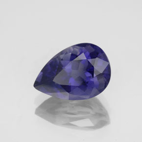 Iolita azul natural 1,83ct, formato de pêra, VS