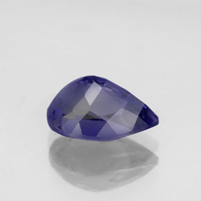 Iolita azul natural 1,83ct, formato de pêra, VS