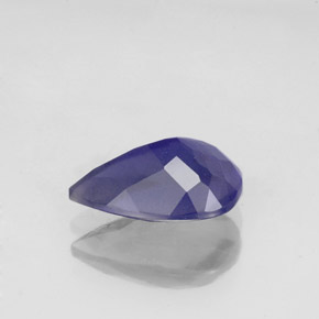 Iolita azul natural 1,37ct, formato de pêra, VS