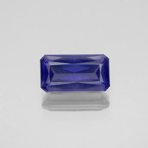 Iolita azul natural 1,08ct, corte esmeralda, VS