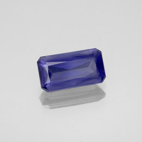 Iolita azul natural 1,08ct, corte esmeralda, VS