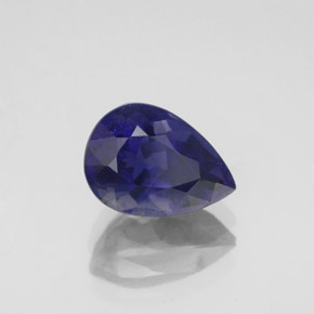 Iolita azul natural 2,03ct, formato de pêra, VS