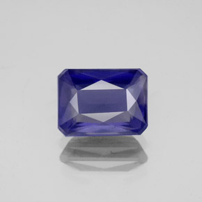 Iolita azul natural 2,07ct, corte esmeralda, VS