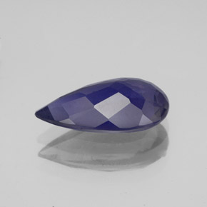 Iolita azul natural 2,32ct, formato de pêra, VS
