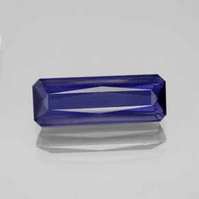 Iolita azul natural 2,46ct, corte esmeralda, VS