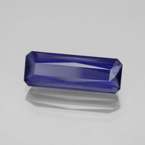 Iolita azul natural 2,46ct, corte esmeralda, VS