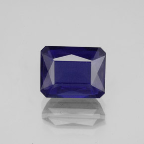 Iolita azul natural 2,61ct, corte esmeralda, VS