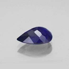 Iolita azul natural 1,43ct, formato de pêra, VS
