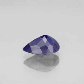 Iolita azul natural 1,18ct, formato de pêra, VS