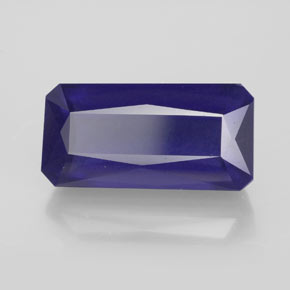 Iolita azul natural 5,81ct, corte esmeralda, VS