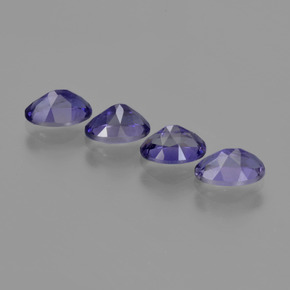 Pedras preciosas de iolita violeta natural de 1,54 ct, corte oval, VS