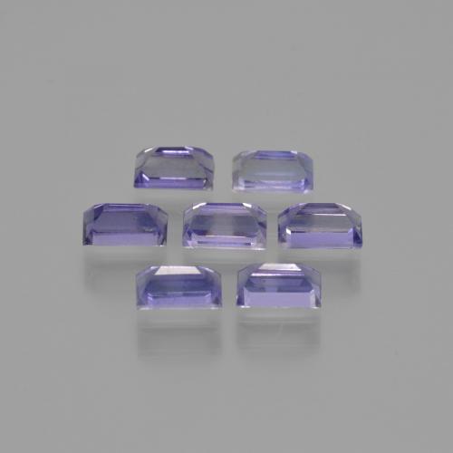 Pedras preciosas de iolita azul natural de 2,04 ct, baguete, VS
