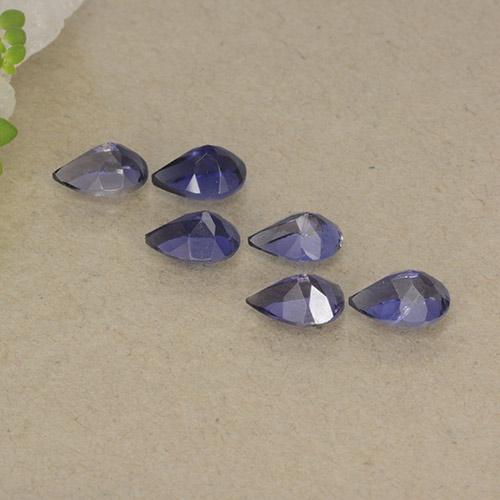 Pedras preciosas de Iolita Azul profundo natural de 2.28 ct, Formato de pêra, VS