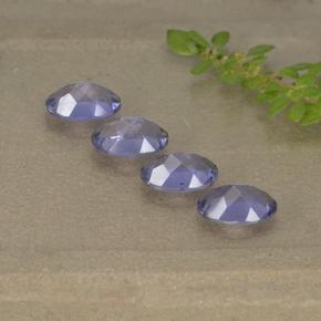 Pedras preciosas de iolita violeta natural de 1,52 ct, corte oval, VS