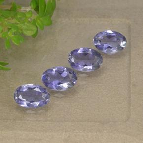 Pedras preciosas de iolita violeta natural de 1,49 ct, corte oval, VS