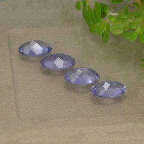 Pedras preciosas de iolita violeta natural de 1,49 ct, corte oval, VS